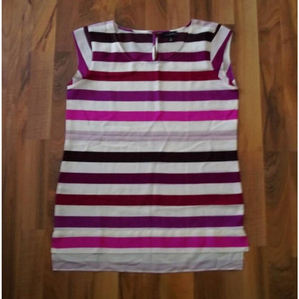 The Limited® Unlined Printed Capped Sleeve Casual Top Size Medium Tall
